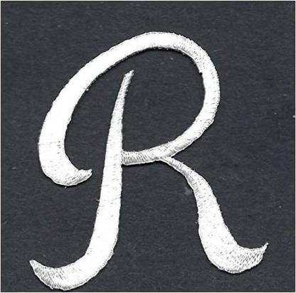 ABC SCRIPT LETTERS - Script Letter"R" - Iron On Embroide Applique