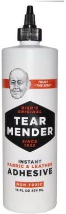 Tear Mender Instant Fabric And Leather Adhesive, 16 Oz Bottle, Tg-16
