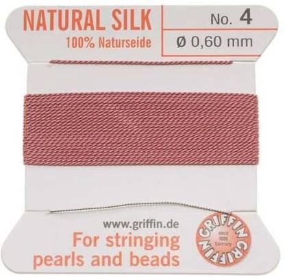 GRIFFIN Silk Beading Cord Needle Size 4