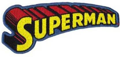 C&D Visionary Application Superman Text Logo Patch