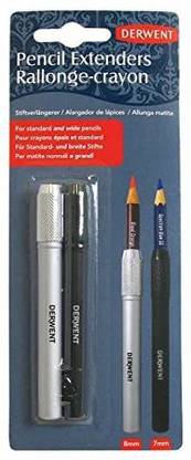 Derwent Pencil Extender Set, And , For Pencils Up To 8Mm, 2 Pack (2300124)