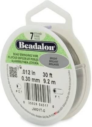 Beadalon 7-Strand 0.012" (0.30 Mm) 30 Ft (9.1 M) Bright Bead Stringing Wire