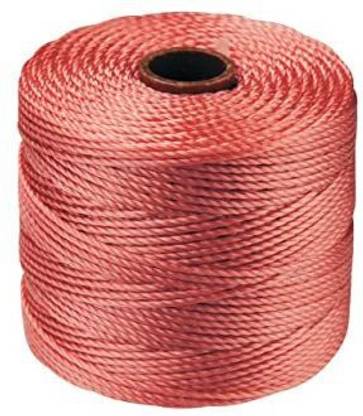 Beadsmith S-Lon Super-Lon Cord - Size #18 Twisted Nylon - Chinese Coral / 77 Yards