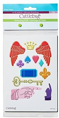 Cuttlebug Provo Craft Plus Embossing Folders, Vintage Collage