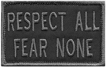 Legeeon Respect All Fear None out Subdued 2x3.25 Morale Tactical Fastener Patch