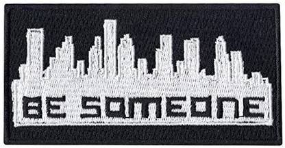 BE Someone Houston Texas Skyline Graffiti Embroide Iron on Patch