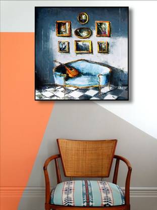 Real Desi Sweet Home painting Digital Reprint 19 inch x 19 inch Painting