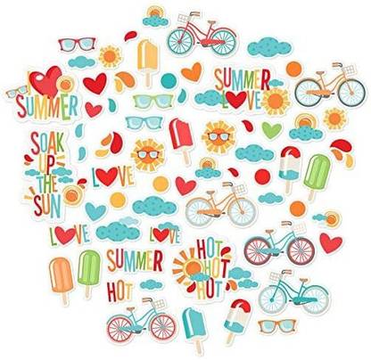Miss Kate Cuttables Paper Die Cuts - Summer Love - Over 60 Cardstock Scrapbook Die Cuts - by