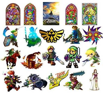 GTOTd Stickers for Legend of Zelda [Large Size:3.5-4.0inch 20 pcs]Vinyl Sticker for Laptop Water Bottle Bike Car Motorcycle Bu