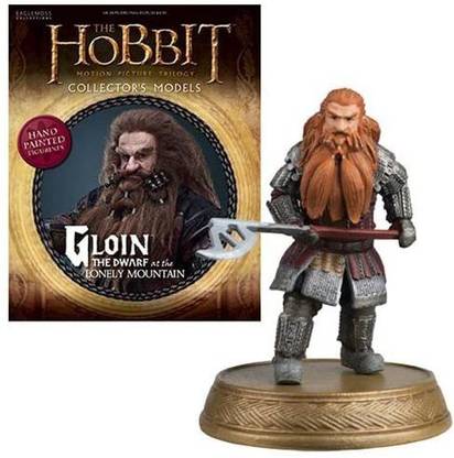 Eaglemoss The Hobbit Gloin The Dwarf at Lonely Mountain Figure with Collector Magazine #24