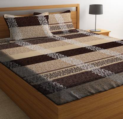 RS Quality 144 TC Microfiber Double Printed Flat Bedsheet