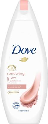 DOVE Renewing Glow Pink Clay Body Wash, No Sulfates - 16.9 Oz