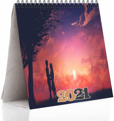 HD RAPID DESIGN Table Desk Calendar 2021(8 inch x 6 inch) for Office, Home, Table. Standing Flip Monthly Calendar_016 2021 Table Calendar