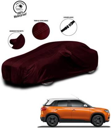 ANTHUB Car Cover For Maruti Suzuki Vitara Brezza Facelift (With Mirror Pockets)