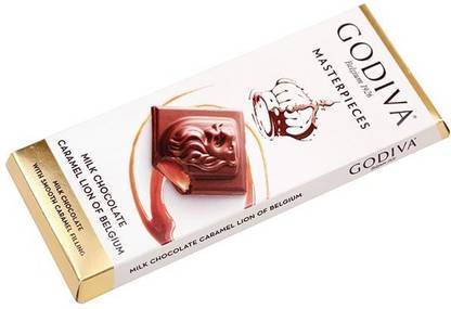Godiva Masterpiece Caramel Milk Chocolate, 86g Bars