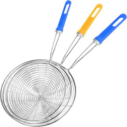 WIBSIL 3 PCS SET OF PLASTIC HANDLE STRAINER Collapsible Strainer
