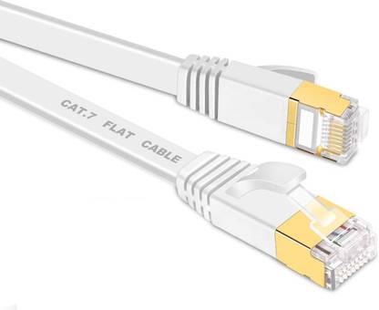 Fedus LAN Cable 10 m Cat7 Ethernet Cable, High Speed Flat RJ45 Lan cable Cable 10 Gigabit 600MHZ Patch/LAN Network Cable to Computer for Gaming, Modem, Router, LAN ADSL (10 Meter 32 Feet)