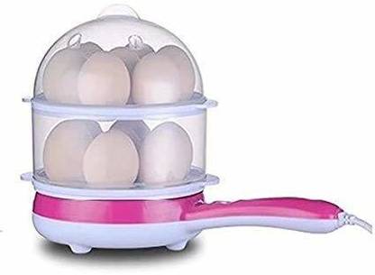 GAURINANDAN 2 In 1 Double Layer Handle Egg Boiler Electric Handle Multi functional 14 Egg Poacher for Steaming Cooking, Boiling and Frying Handle Egg Boiler Egg Cooker