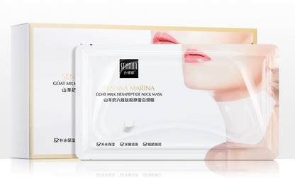 Senana PACK OF 5Anti Aging Anti Wrinkle Collagen Neck Mask Sheet Best for Neck Tighten+Lift+Firming+Skin Care