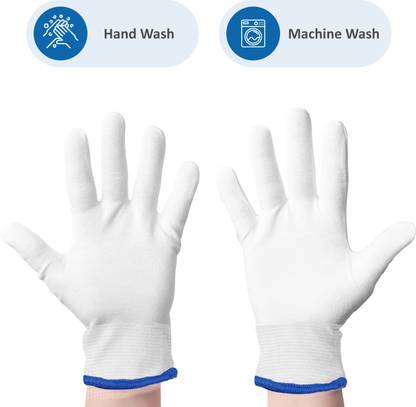 careview Premium Reusable Cotton Gloves (Pack of 24), with new Super Breathable Technology Synthetic  Safety Gloves