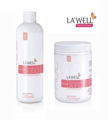 Lawell Face Blond Bleaching Powder 250gm With Bleaching Liquid 400ml. , Multi