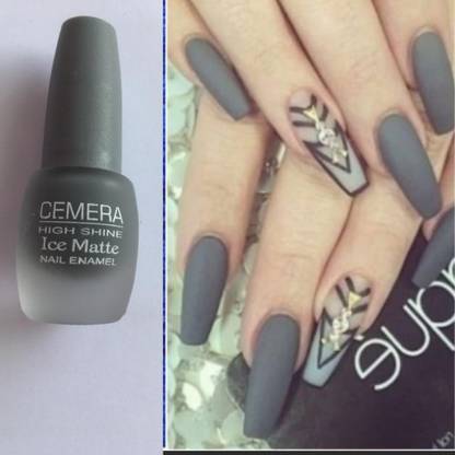 Cemera High Shine Ice Matte Nail Polish Silver Silver
