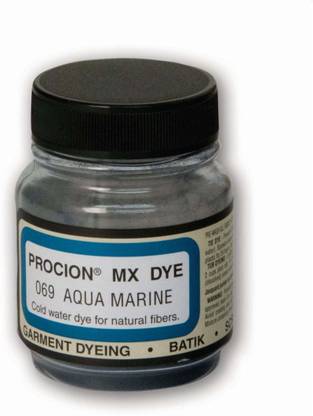 Jacquard Fabric Colours - Procion MX - Fiber Reactive Cold Water Dyes - 18.71 GM (2/3 Oz) Bottle - Aquamarine (069)