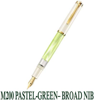 Pelikan M200 PASTEL-GREEN – BROAD NIB Fountain Pen