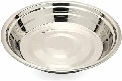 Expressionss Stainless Steel Heavy Atta Parat with Mirror Finish 32 cm Tray