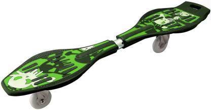 Kmils Heavy Duty Professional Caster Board, Ripstick, Wave Skate Board, Cycle for Kids and Adults with Illuminating Wheel (Random Pattern) 9 inch x 33 inch Skateboard