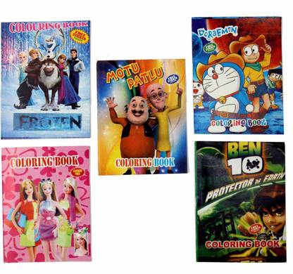 toybest Cartoon Character Book With Name Striker Set of Five Sketch Pad (20 Sheets, Pack of 5) Sketch Pad