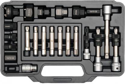 YATO The set is made of the best tool steels: CrV, S45C, steel 8660. Socket Set