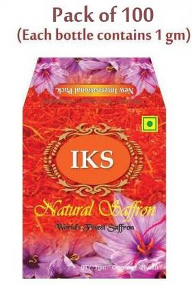IKS 100 Grams Original Best Quality Finest Pure & Organic India Kashmiri Kesar