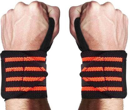 SanR Wrist Wrap With Thumb Loops Orange colour Wrist Support