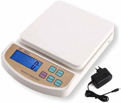 RTB Digital 10kg x 1g Kitchen Scale Balance Multi-purpose weight measuring machine with Adapter Kitchen Weighing Scale,Digital kitchen scale for home, bakery,cake etc. Weighing Scale