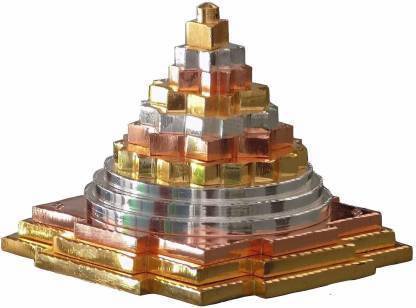 parth Maha Meru Shree Yantra In Asht Dhatu Metal / Multi Meta Shri Yantra Brass Yantra (Pack of 1) Brass Yantra