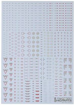 HiQparts RB02 Gray Caution Model Kit Water Slide Decal 1/144 Scale