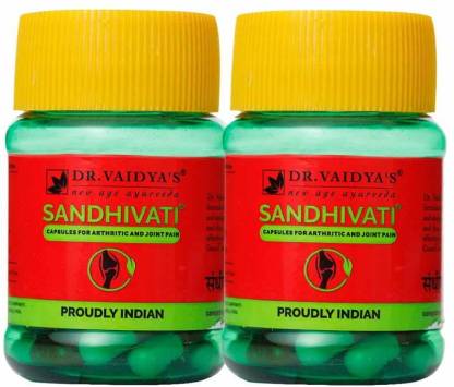 Dr. Vaidya's Sandhivati Capsules Ayurvedic Medicine for Knee and Joint Pain Relief - Pack of 2
