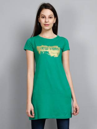 Casual Printed Women Green Top