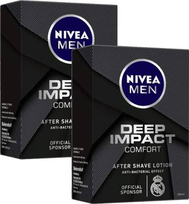 NIVEA MEN Deep Impact Comfort After Shave Lotion (100 ml*2)