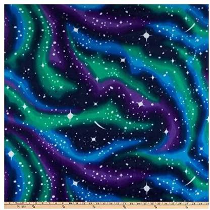 Windham Fabrics/Baum Textile Baum Textiles Winter Fleece Northern Lights Fabric by the Yard, Lights