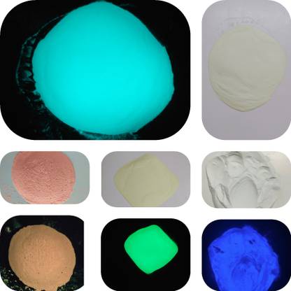 JASH Radium glow paint powders Set of 4 colours(Blue,green,orange,voilet)Each 25gm(Total 100gm)