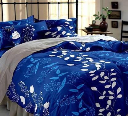 Marigold Microfiber Double Flat 140 TC Printed Bedsheet