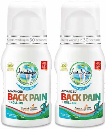 Amrutanjan Back Pain Roll on- 50 ml - (Pack Of - 2 Pc) Gel