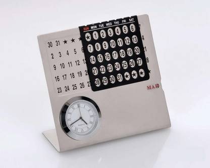Jaycoknit Metal Desktop Calendar,Month,Day,Date Display Corporate Gift Perpetua Table Calendar