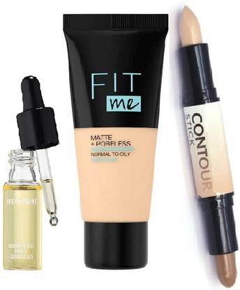 SHIMPY99 BEST 2 IN 1 HIGHLIGHTER AND CONTOUR STICK & FIT ME FOUNDATION & SKIN SERUM