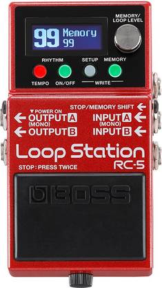 BOSS RC-5 Loop Station (Red) with maximum looping range Guitar Processor
