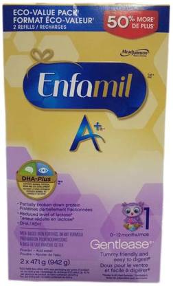 Enfamil A+ Gentlease Infant Formula, Powder Refill, 942g
