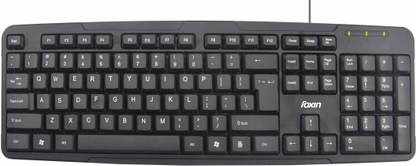Foxin FKB-102PLUS Wired USB Standard Desktop Keyboard Compatible with Desktop, Laptop, Mac