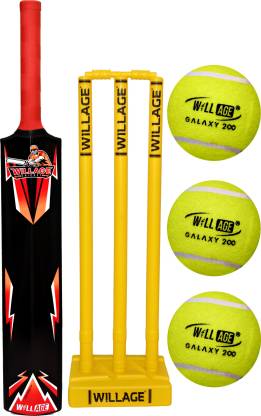 WILLAGE Plastic bat , Plastic bat full size , Plastic bat ball , Plastic bat for tennis ball , Cricket Set Cricket Kit